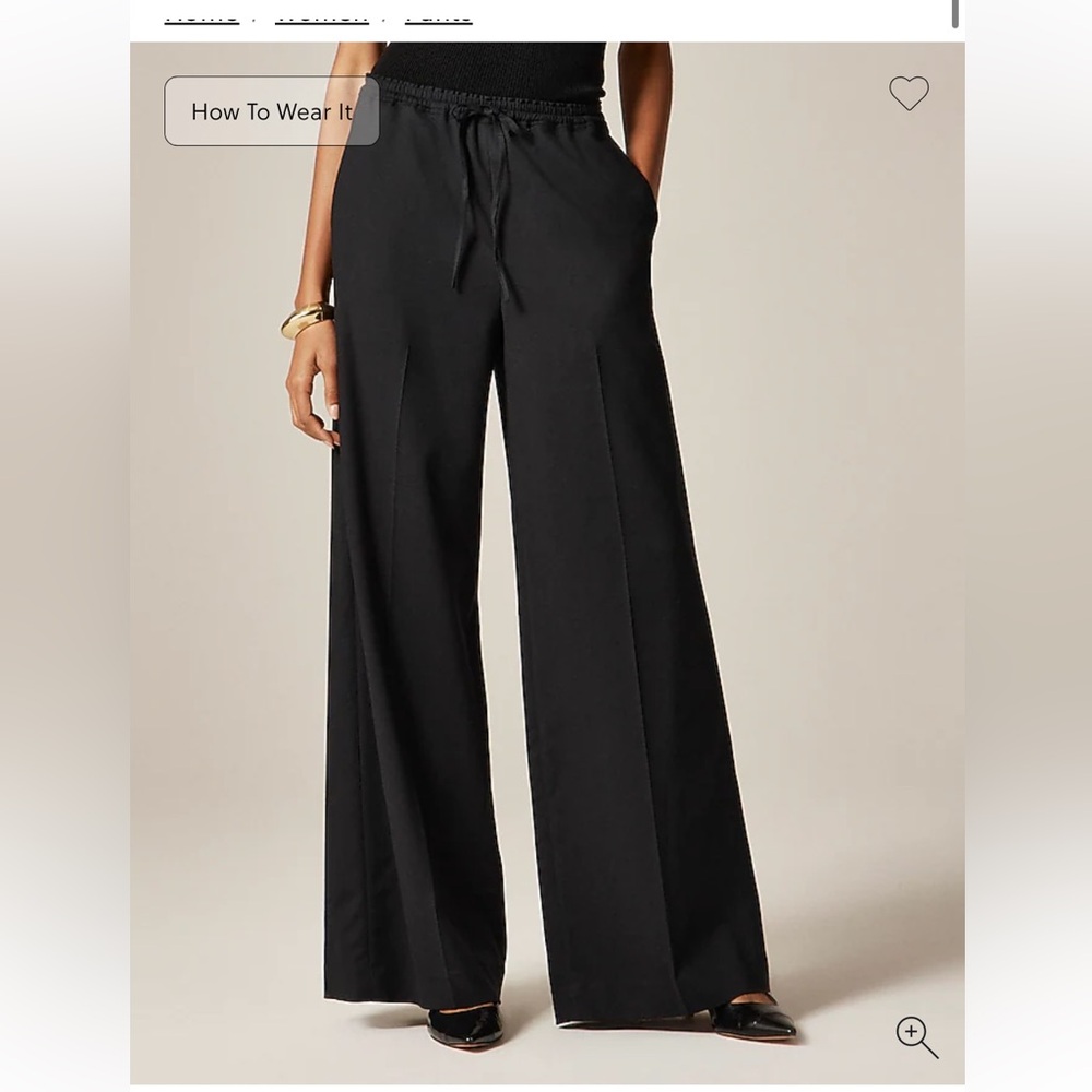 J. Crew Black Wide Leg Pants